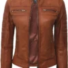 brown-quilted-fashionable-and-causal-cafe-racer-leather-jacket-for-womens