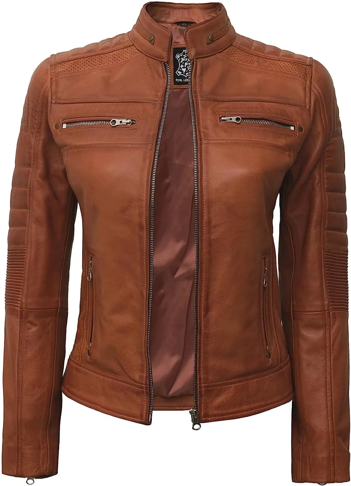 brown-quilted-fashionable-and-causal-cafe-racer-leather-jacket-for-womens